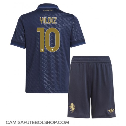 Camisa de time de futebol Juventus Kenan Yildiz #10 Replicas 3º Equipamento Infantil 2024-25 Manga Curta (+ Calças curtas)